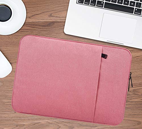 Laptop Case 14 inch, 14 inch Laptop Sleeve Shockproof Protective Notebook Cover Waterproof Carrying Computer Bag with Accessory Pocket for 14 Inch MacBook Air/Pro, HP, Dell, Lenovo, Acer, Asus, Pink