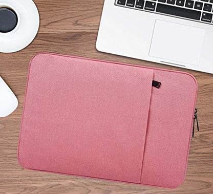 Laptop Case 14 inch, 14 inch Laptop Sleeve Shockproof Protective Notebook Cover Waterproof Carrying Computer Bag with Accessory Pocket for 14 Inch MacBook Air/Pro, HP, Dell, Lenovo, Acer, Asus, Pink