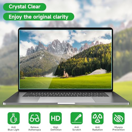 2 Pcs 17.3 Inch Anti Blue Light Screen Protector, Reduce Eye Strain Matte Anti Glare Computer Screen Cover, Blue Light Blocking Screen Protector for HP/Lenovo/Dell/ASUS/Acer/Samsung 17.3’’ with 16:9 - size: 17.3 inch with 16:9 aspect ratio