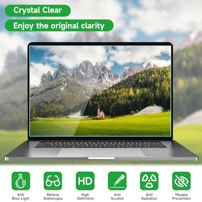 2 Pcs 17.3 Inch Anti Blue Light Screen Protector, Reduce Eye Strain Matte Anti Glare Computer Screen Cover, Blue Light Blocking Screen Protector for HP/Lenovo/Dell/ASUS/Acer/Samsung 17.3’’ with 16:9 - size: 17.3 inch with 16:9 aspect ratio