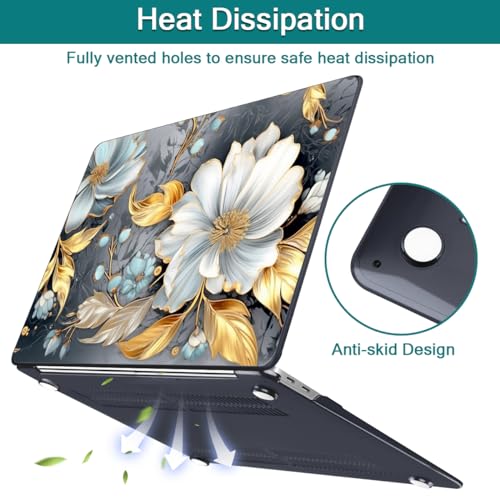Teryeefi Pattern Hard Case Compatible with MacBook Air 13 inch Case 2021-2018 M1 A2337 A2179 A1932 with Retina Display, Plastic Hard Shell + Keyboard Cover + Screen Protector, W-Modern Abstract Art - color: W-Modern Abstract Art