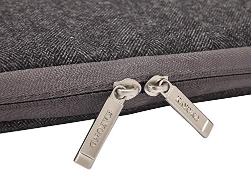 Herringbone Woollen Water-Resistant for 13-13.3 Inch Laptop Sleeve Case Bag (13-13.3 Inches, Black) - color: Black, size: 13-13.3 Inches