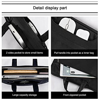 Voova 13.3-13 Inch Laptop Sleeve with Handle, MacBook Sleeve, Black | Splash-proof laptop sleeve with handle and removable strap; fits 13-inch MacBook Air/Pro M1-M5, HP, Lenovo, Asus and Acer - color: Black, size: 13-14 Inch(35 x 24 x 2.5 cm)