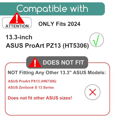 2 Pack Screen Protector for ASUS ProArt PZ13 2-in-1 AI Creator Laptop 13.3" (Model: HT5306), Anti Blue Light Glare and Anti Fingerprint (Matte) Shield-(Note: Not suitable for ASUS ProArt PX 13 HN7306)