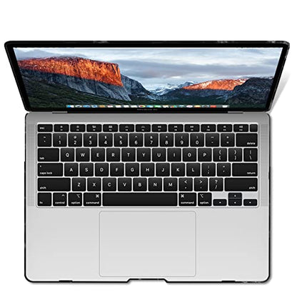 IBENZER Compatible with New MacBook Air 13 inch Case 2022 2021 2020 M1 A2337 A2179 A1932, Plastic Hard Shell Case for Mac Air 13 Retina Display with Touch ID (2018-2022), Black Marble, MAD-T13BKMB - color: Black Marble