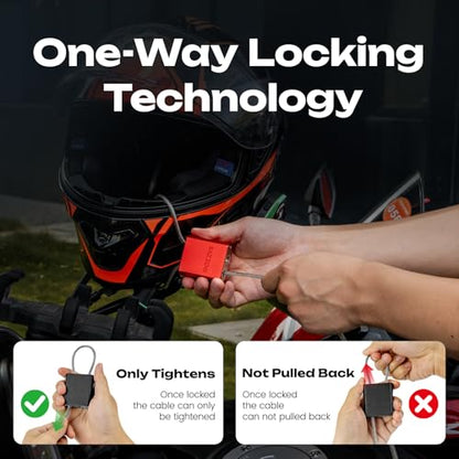 Cable Locks 3-Pack | Keyed Alike Adjustable Cable Padlock｜Len 3.28ft(1m) with 6 Same Keys/Set for Bikes, Gate, Lockers, Gun & Outdoor Gear | Weatherproof & Red - color: red | 3pack-L 3.28ft(1m)-6 same keys | D 1/6in(4mm)