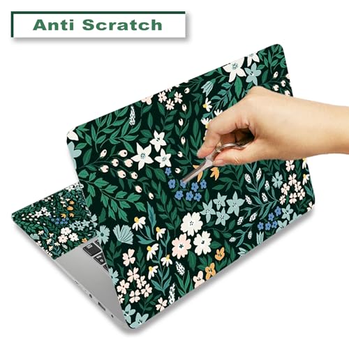 Laptop Skin Sticker Cover Decal, 12 13 13.3 14 15 15.4 15.6 inch Laptop Notebook Vinyl Skin Sticker Cover Art Protector, Green Flower Plants - color: Green Flower Plants