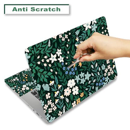 Laptop Skin Sticker Cover Decal, 12 13 13.3 14 15 15.4 15.6 inch Laptop Notebook Vinyl Skin Sticker Cover Art Protector, Green Flower Plants - color: Green Flower Plants