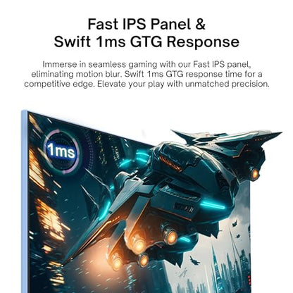 Pixio PX248 Wave Blue 24 inch 200Hz Refresh Rate FHD 1080p Resolution Fast IPS Panel 1ms GTG Response Time Built-in Speakers Gaming Monitor with Adaptive Sync - color: Blue
