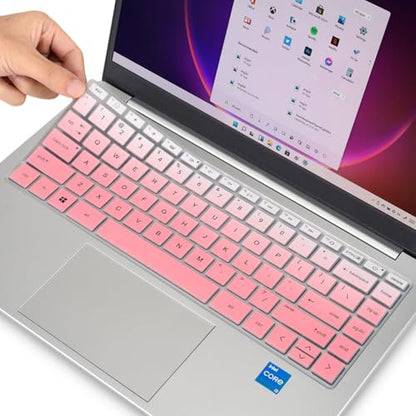 Keyboard Cover for 2022 2023 HP 14" Laptop 14-ep 14-em 14-es 14t-ep000 14z-em000 14-ep000 14-ep0097nr 14-ep0145cl 14-em0047nr, HP Envy 2-in-1 14t-es000 14-es0013dx 14-es0033dx Keyboard Protector Skin - color: Ombre Pink