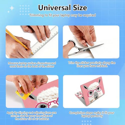 Universal Laptop Skin Sticker Decal for 11.6”12" 13" 13.3" 14" 15" 15.4" 15.6" Reusable Waterproof Scratch-Scratch Resistant Protective Vinyl Laptop Notebook Skin Stickers - Cute Alpaca - color: Cute Alpaca