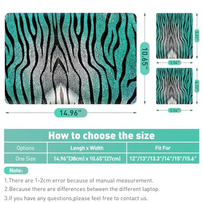 12.1 13 13.3 14 15.4 15.6 Inch Laptop Skin Decal, Laptop Skins Stickers Decals for Notebook PC, Universal Reusable Vinyl Laptop Cover Sticker, Waterproof Art Protector I Green Zebra Pattern - color: Green Zebra Pattern