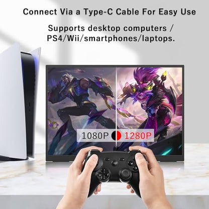 Portable Monitor 10.5'' 1920x1280 Second External Monitor for Laptop 3:2,100％sRGB,w/45° Adjustable Stand,HDMI USB-C Computer Display for Laptop PC Phone Mac - size: 10.5"