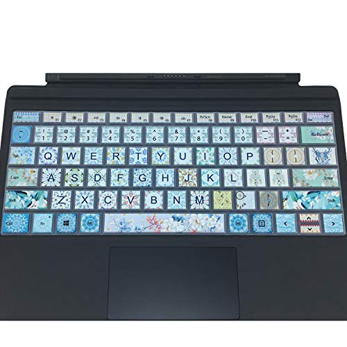 Silicon Keyboard Cover Skin for Microsoft Surface Pro 7/6/5, 2019,2018,2017 Keyboard,US Layout,Garland - color: Garland