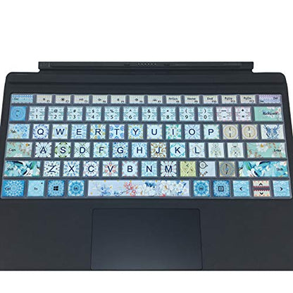 Silicon Keyboard Cover Skin for Microsoft Surface Pro 7/6/5, 2019,2018,2017 Keyboard,US Layout,Garland - color: Garland