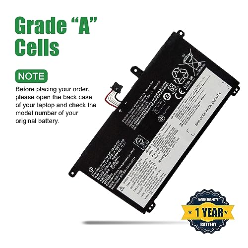 01AV493 SB10L84121 Laptop Battery Replacement for Lenovo ThinkPad T570 T580 P51s P52s Series Notebook 00UR891 SB10L84122 00UR892 SB10L84123 00UR890 15.2V 32Wh 2100mAh - size: 10.2*5.9*1.2inch 01AV493