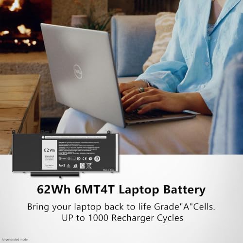 Latitude E5470 E5570 Battery 6MT4T Battery Replacement for Dell Latitude 14 5470 E5470 15 5570 E5570 Precision 15 3510 M3510 Series Notebook 7V69Y TXF9M 79VRK HK6DV 07V69Y（7.6V 62WH） - style: 6MT4T