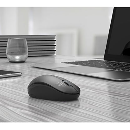 seenda Wireless Mouse for Laptop, 2.4G Noiseless Mouse with USB Receiver - Optical Tracking Portable Computer Mice for Chromebook, PC, Tablet, Windows System, 24 Months Battery Life - Black - color: Black
