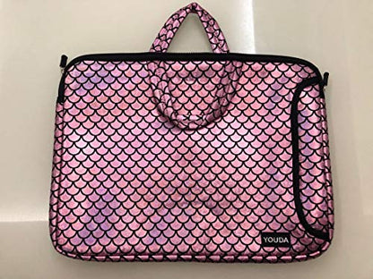 17.3-Inch Laptop Shoulder Carrying Bag Case Sleeve For 17" 17.3 inch HP DELL (Pink) - color: Pink