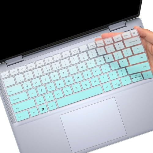 Keyboard Cover for Dell 14 Plus DB04250 DB04255 DB14250 DB14255 14", Dell Inspiron 14 5440 5441 5445 7440 7441 7445 & Inspiron 16 7640 US Layout (Not Fit:Dell 14S & 14 DA14250 Premium -MintGreen - color: OmbreMint