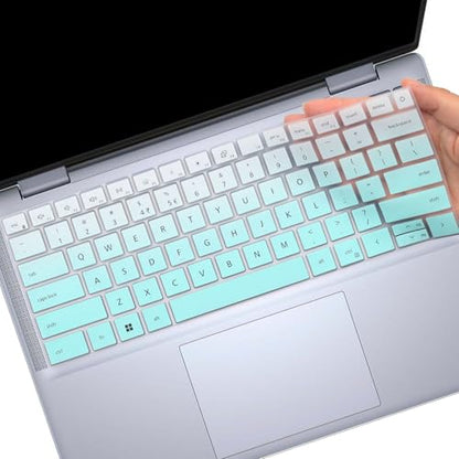 Keyboard Cover for Dell 14 Plus DB04250 DB04255 DB14250 DB14255 14", Dell Inspiron 14 5440 5441 5445 7440 7441 7445 & Inspiron 16 7640 US Layout (Not Fit:Dell 14S & 14 DA14250 Premium -MintGreen - color: OmbreMint