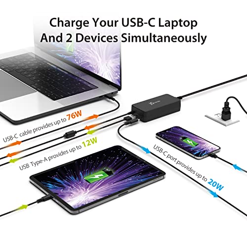 j5create 108W USB Type C PD Laptop Super Charger | For Laptops, , Tablets, Macbooks, Android, iPhone, iPad Pro, Smart Phone (JUP34108)
