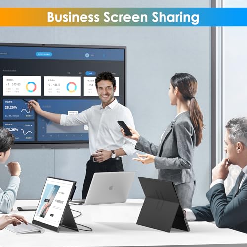WGK 17.3 inch Portable Monitor 1080P FHD 144Hz Travel Display HDMI/USB-C Compatible with Laptops, Desktops, Phones, PS, Mac, Xbox, Switch, and Other Gaming Devices with Smart Cover & Speakers VESA - size: 17.3 Inch 1080p