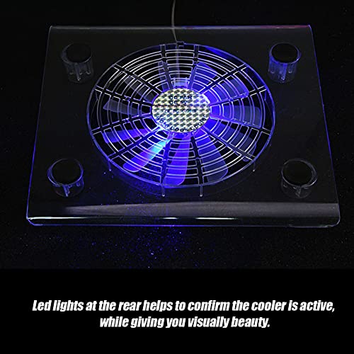 Ultra Quiet Laptop Cooler,USB Cooling Pad with LED Lights,Ultra Quiet USB Notebook Cooler Cooling Pad Fans with LED RGB Lights,Ultra Quiet,Portable,Laptop Temperature Control,for Laptop, usb cool