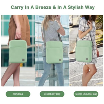 Dadanism 9-11 Inch Tablet Sleeve Bag Carrying Case with Shoulder Strap | Fits iPad (A16) 11", iPad 10th Gen 10.9", iPad Air M4/Pro M5 11", iPad 9/8/7th 10.2", Galaxy Tab A11+ Plus 11", Dark Green - color: Dark Green, size: 9-11 Inch