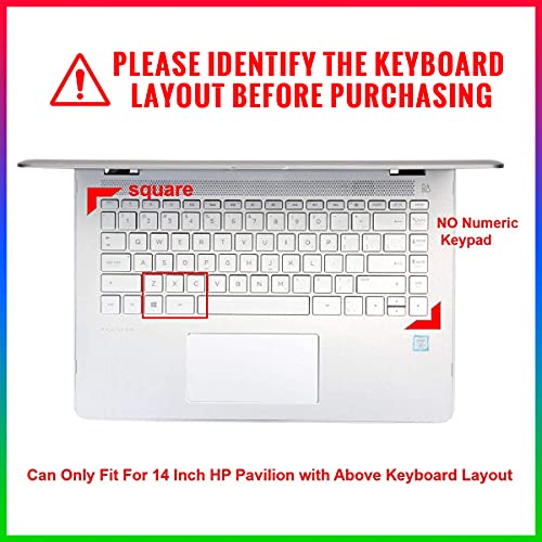 Silicone Keyboard Cover for HP 14" Laptop 2020 2019 2018,Pavilion x360 14M-BA 14M-CD 14M-DH 14-BA 14-BF 14-cm 14-CF 14-DF 14-DK 14-DS 14-DQ Series 14 Inch Protective Skin,Lovely Bears - color: Lovely Bears