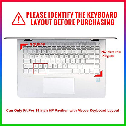 Silicone Keyboard Cover for HP 14" Laptop 2020 2019 2018,Pavilion x360 14M-BA 14M-CD 14M-DH 14-BA 14-BF 14-cm 14-CF 14-DF 14-DK 14-DS 14-DQ Series 14 Inch Protective Skin,Lovely Bears - color: Lovely Bears
