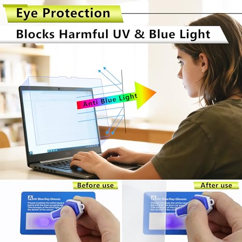 2 Pack Anti Blue Light Screen Protector for Lenovo Yoga 7 / 7i 14 Inch 2-in-1 Touchscreen Laptop (14IML9/14AHP9/14ARP8/14IRL8), Anti Glare Anti Fingerprint Matte Shield with HD Clarity