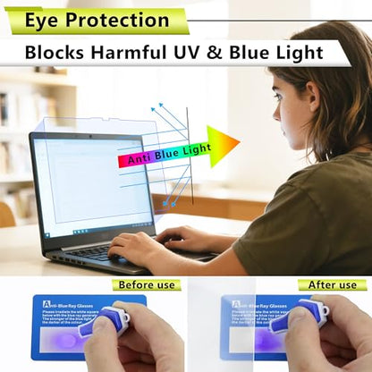 2 Pack Anti Blue Light Screen Protector for Lenovo Yoga 7 / 7i 14 Inch 2-in-1 Touchscreen Laptop (14IML9/14AHP9/14ARP8/14IRL8), Anti Glare Anti Fingerprint Matte Shield with HD Clarity