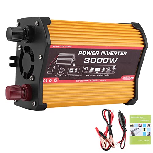 Car Power Inverter 300W, 12V to 110V Converter with Dual USB Ports, Portable Auto Charger for Laptops, Phones, Tablets