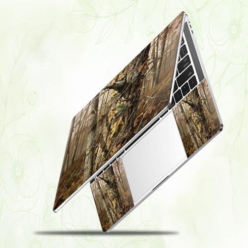 Laptop Skin Sticker Decal, Universal Reusable Vinyl Laptop Cover for 12" 13" 13.3" 14" 15" 15.4" 15.6" Notebook PC, Reusable Waterproof Scratch-Resistant with 2 Wrist Pads,Camouflage Tree - color: Camouflage Tree