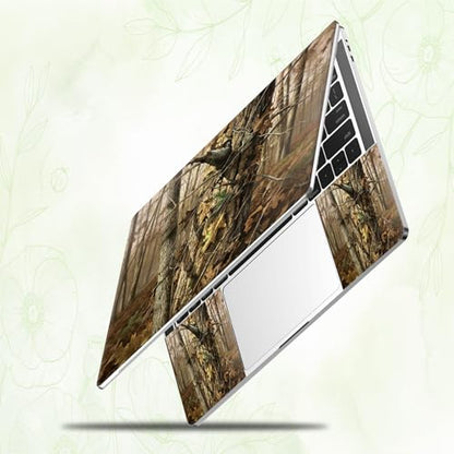 Laptop Skin Sticker Decal, Universal Reusable Vinyl Laptop Cover for 12" 13" 13.3" 14" 15" 15.4" 15.6" Notebook PC, Reusable Waterproof Scratch-Resistant with 2 Wrist Pads,Camouflage Tree - color: Camouflage Tree