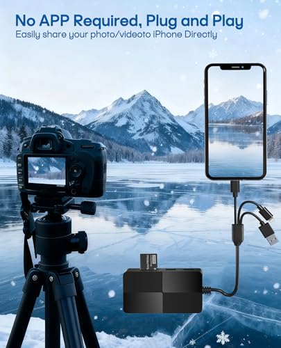 Memory Stick Pro Duo Adapter - 8 in 1 SD/TF/MS/CF/xD-Picture-Card Multi Computer Memory Card Readers with 3 USB 2.0 Ports for iPhone/Laptop/USB-C Device/Memory Stick Pro Duo Mark2/SD/XD Card Reader