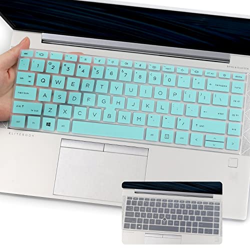 2 PCS Keyboard Cover for HP EliteBook 840 G7 G8 14 Inch Notebook, HP EliteBook 845 G7 G8 14 Inch Notebook PC Model Laptop US Layout Keyboard(Not for HP Elitebook 840 G5/G6)-HotBlue+Clear - color: HotBlue+Clear