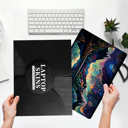 Universal Laptop Skin Sticker with 2 Wrist Pad Skins, Waterproof Scratch Resistant Vinyl Laptop Cover Decal, Cut to Fit for 11–15.6 Inch MacBook HP Dell Lenovo, Art Landscape - color: Art Landscape