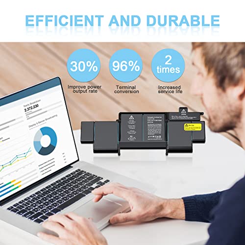 A1502 A1582 Battery - for MacBook Pro 13 inch Retina Early 2015,Mid 2014, Late 2013, for MacBook Pro A1493 A1582 A1502 Replacement High-Performance Battery [11.42V/ 74.9Wh]