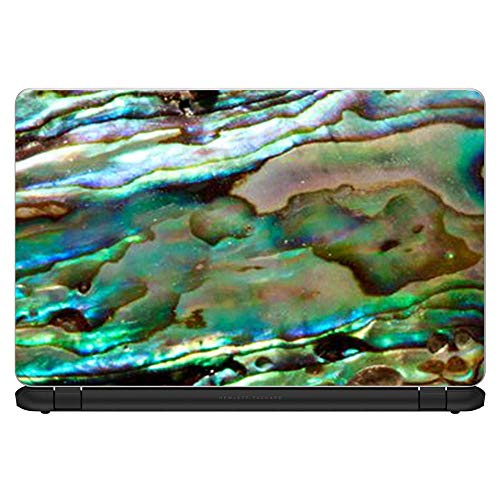 Custom Fit Made to Order Laptop Notebook Skin Vinyl Sticker Cover Decal Fits 13.3" 14" 15.6" 16" HP Lenovo Apple Mac Dell Compaq Acer|Abalone Sea Shell Gold Blues Beautiful - color: Style 6