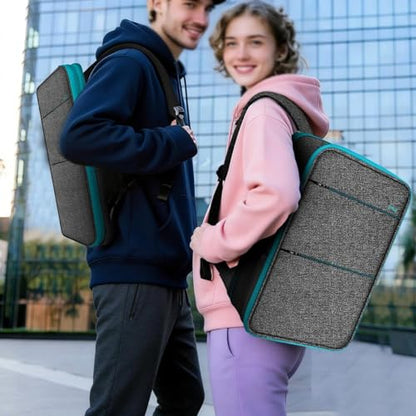 Travel Laptop Backpack with Small Case for 15-16 inch Notebooks, Slim & Expandable Computer Bag for College Business Commute for Men and Women,Light Gray-Blue - color: Light Gray-blue