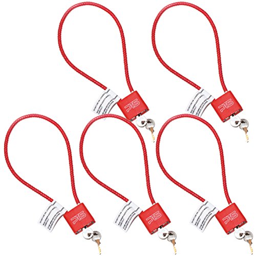 Cable Gun Lock with Key (15") - Keyed Alike - California Approved Safety Device - Secures Pistol, Rifle, Shotgun, Revolver, and Other Firearm Types (5 Pack)