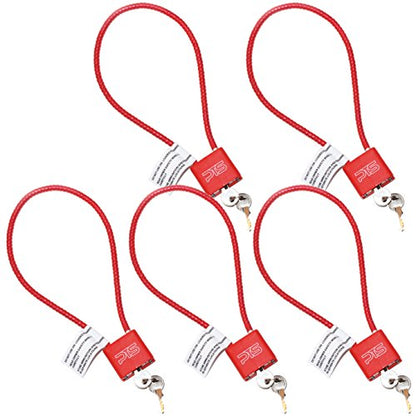Cable Gun Lock with Key (15") - Keyed Alike - California Approved Safety Device - Secures Pistol, Rifle, Shotgun, Revolver, and Other Firearm Types (5 Pack)