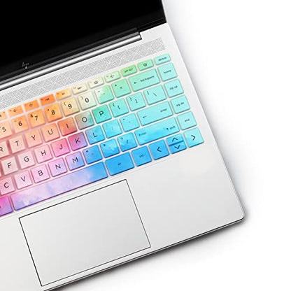 Keyboard Cover for HP Laptop 14 & HP Pavilion x360 14m-dw 14m-dy 14-dv, HP 14m-dw1010wm dw1023dx dw1033dx 14m-dy0033dx 14m-dy0023dx 14m-dy0013dx 14m-dw1013dx dw0023dx dw0033dx-Colorful - color: Colorful