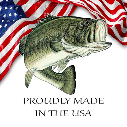 Large Fishing Bass Fish Sticker Decal Fishing Bumper Sticker Fish Auto Decal Car Truck Boat RV Real Life Pole Tackle Box Fisherman (8 Inch) - size: 8 Inch