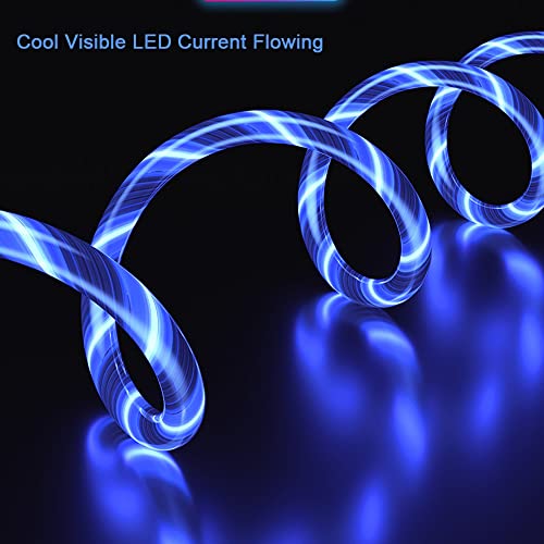 IHAO USB C to C Charger Cable PD Fast Charge and High Speed Sync Visible LED Current Flowing Compatible with All USBC Device-39Inches Blue - color: USB C TO C Blue