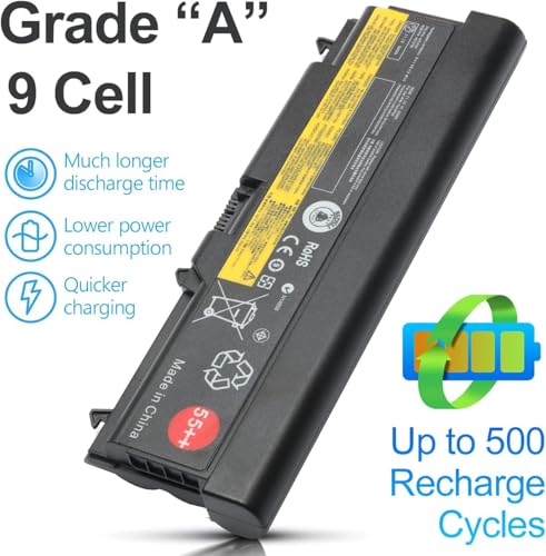 LQM 11.1V 94Wh/8.4Ah Laptop Battery for Lenovo ThinkPad | 55++ T410 T420 E420 T510 T520 T520i W510 W520, 57Y4186, 42T4799, 42T4798, New - color: SL410