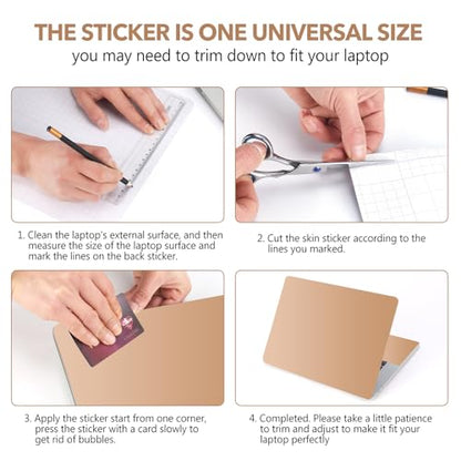 AIMSA Laptop Skin Sticker Cover Decal Fits 12 13 13.3 14 15 15.4 15.6 inch Laptop Protector Notebook Notebook Art Deco Brown Gradient Stickers, Easy to Apply and Remove - color: Brown Gradient