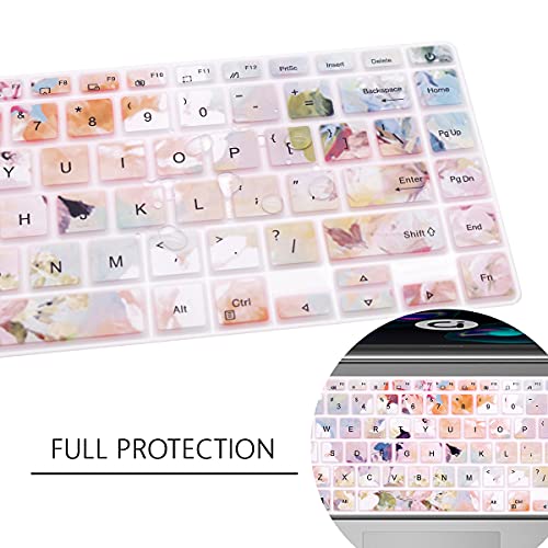 Silicone Keyboard Cover for ASUS VivoBook S14 S433 S435 M433 M413 X413 K413,VivoBook Flip 14,ZenBook 14 UX435 Q407IQ,14" E410 L410 ZenBook 14 UX435EG Q407IQ,Pink Water Color Flowers - color: Pink Water Color Flowers